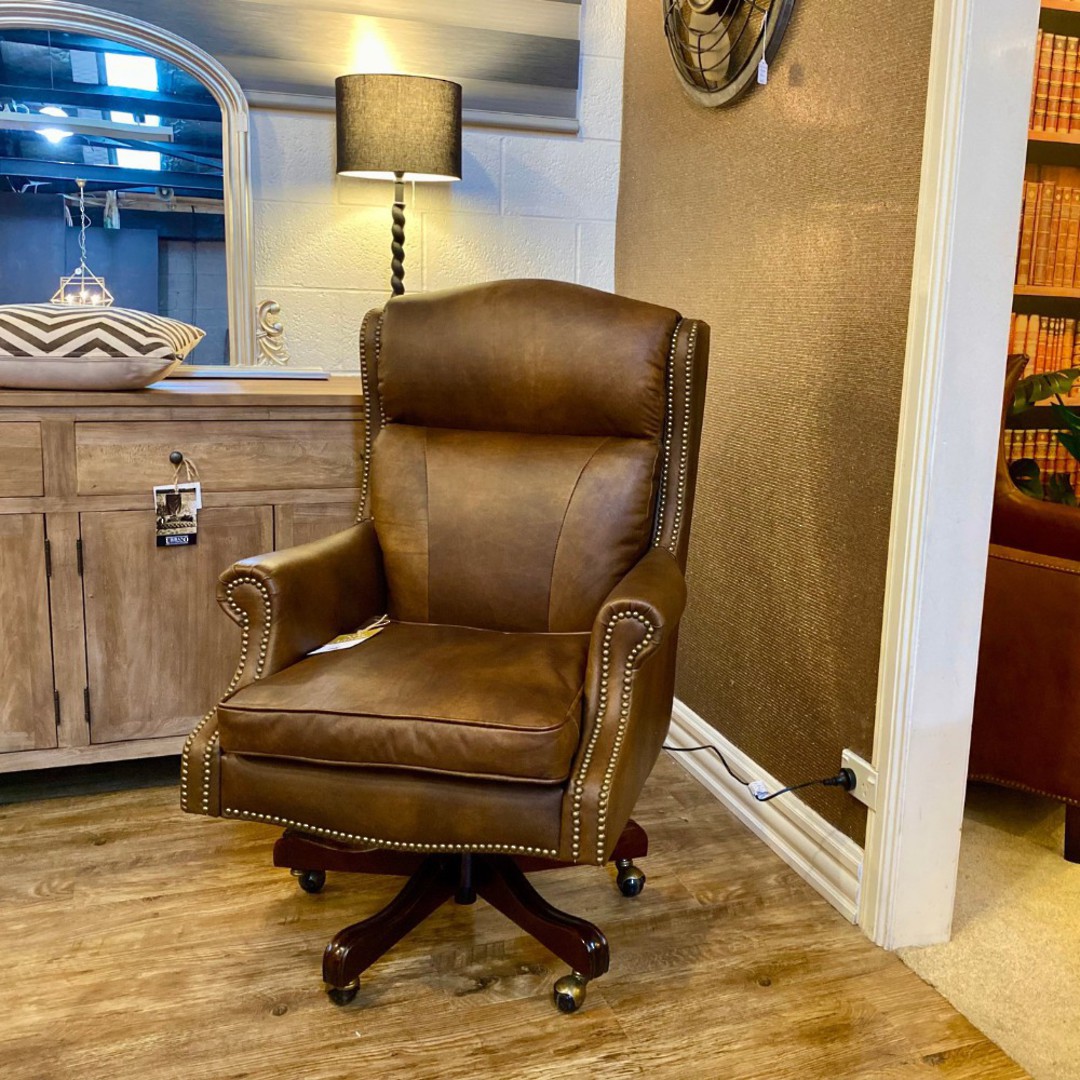 Henry Leather Office Chair Mocha image 6